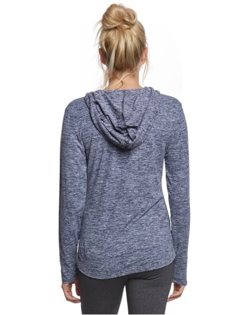Marmot Heathered Navy Hooded long sleeve top sz M